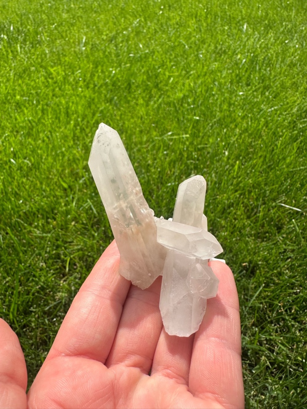 Natural Clear Quartz Crystal Cluster - Translucent White From Madagascar